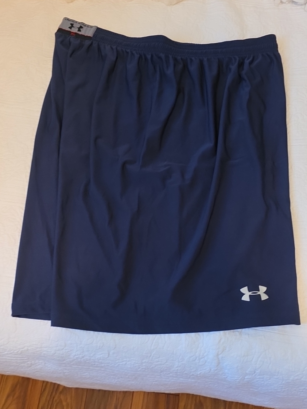 Under Armour Women's Navy Athletic Midi Skirt with White Logo